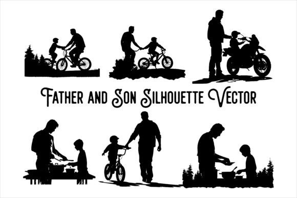 Download Father and Son Silhouette Vector - Father and son Collection