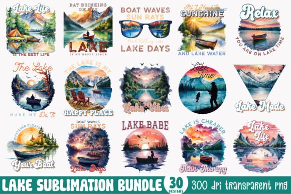 Download Lake Sublimation Bundle - Lake sublimation Collection