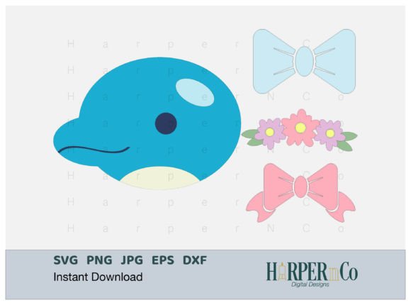 Download Dolphin SVG, Flower, Bow, PNG, Water - Dolphin svg Collection