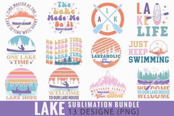 Download Summer Lake Sublimation Design Bundle - Premium Bundle