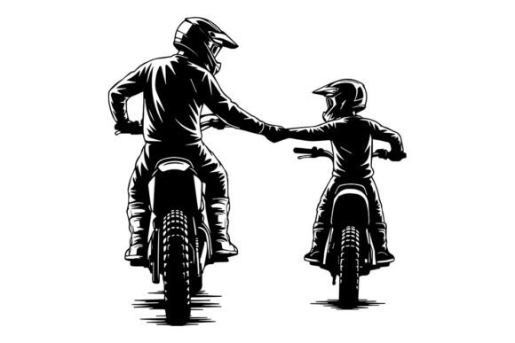 Download Father and Son Dirt Bike SVG – Motocross - Father and son Collection