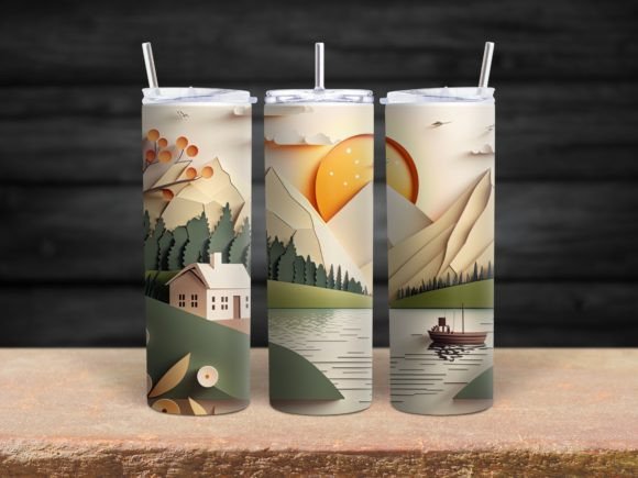 Download Summer Lake Sublimation Tumbler Wrap - Premium Bundle